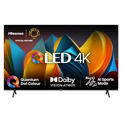 Hisense 85E7NQ 85 Zoll 4K UHD QLED Fernseher mit Dolby Vision und Alexa, Schwarz [2024]
