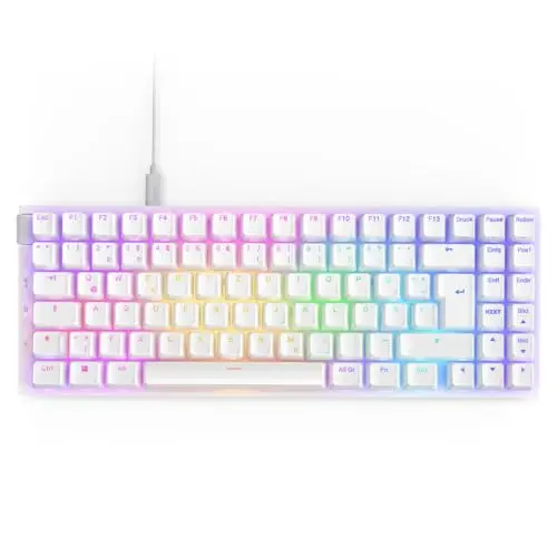 NZXT Function 2 MiniTKL - Optische Gamingtastatur | RGB beleuchtet | Weiß DE (QWERTZ)