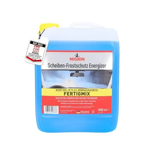 NIGRIN Scheiben Frostschutz Fertigmix ENERGIZER - 5 Liter, wirksam bis -18°C, für schlierenfreie Sicht und Reinigung