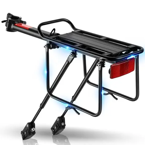 Toptrek Gepäckträger für Mountainbikes 24-29 Zoll | Aluminiumlegierung, Tragfähigkeit 50 KG, hinten für MTB und Rennrad