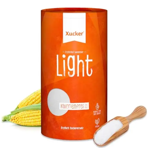 Xucker Light Erythrit 1kg - kalorienfreier Zuckerersatz, vegan & zahnfreundlich, zuckerfrei