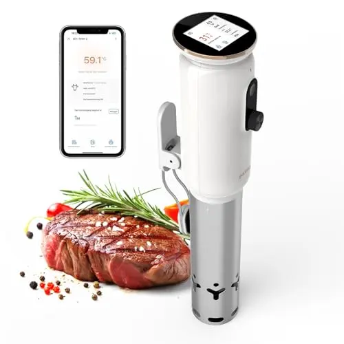 INKBIRD Sous Vide ISV-101W WiFi Präzisionskocher, 1000W, Temperatur bis 90°C, 360° Zirkulation, ideal für die Küche