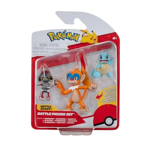 Pokémon Battle Figure Set: Gladiantri, Schiggy, Panpyro