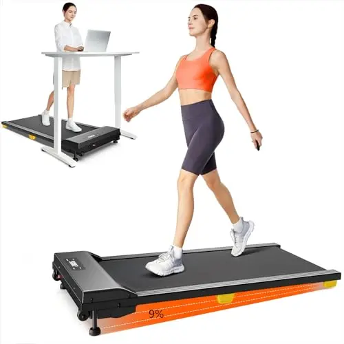 Walking Pad mit 9% Steigung und Sechs-Punkt-Stoßdämpfung – leises Laufband für Zuhause und Büro