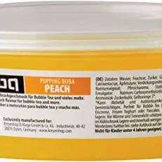 Oboba Popping Boba Pfirsichgeschmack, gefüllte Fruchtperlen für Bubble Tea, 1,1 kg