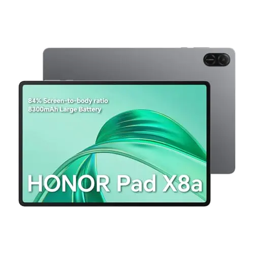 HONOR Pad X8a – 11 Zoll Tablet, 4 GB RAM, 128 GB Speicher, 90 Hz Display, 8300 mAh Akku, Android 14, Space Grey