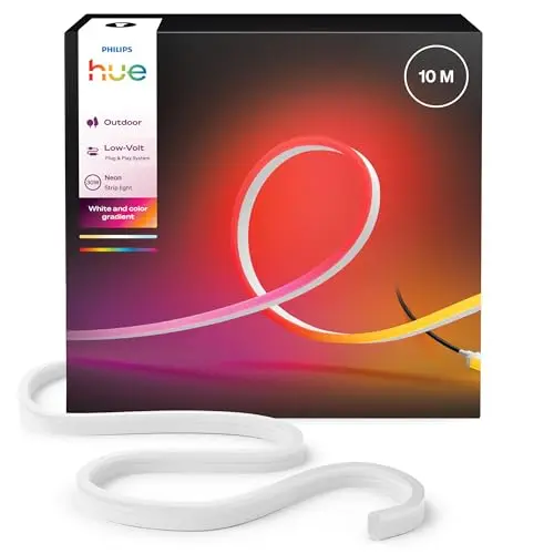 Hue Neon Outdoor 10-Meter LED Streifen, farbiges Ambientelicht, flexible Außenbeleuchtung, App- und Sprachsteuerung