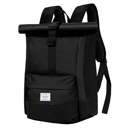 CALIYO Rolltop Rucksack Damen, Wasserdichter Laptop Backpack für Schule und Reisen