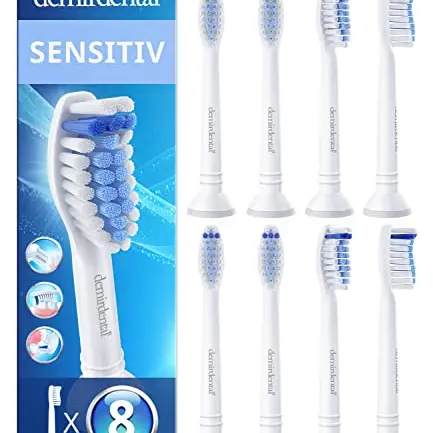 8er Demirdental Sensitive Aufsätze für Philips Sonicare, weiche Bürstenköpfe für empfindliche Zähne, Weiß