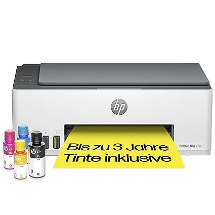 HP Smart Tank 5105 3-in-1 Multifunktionsdrucker – WLAN, mobiles Drucken, 3 Jahre Tinte und Garantie