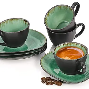 Sänger Espressotassen Set Palm Beach, 8-teilig, modernes Design, 80 ml