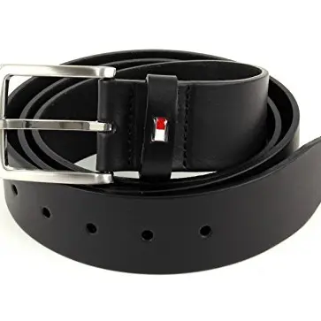Tommy Hilfiger Herren Gürtel New Denton, Schwarz, 105 cm