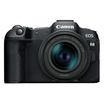 Canon EOS R8 Systemkamera mit RF 24-50mm Objektiv - Spiegellose Vollformat Kamera, 4K Video, WiFi