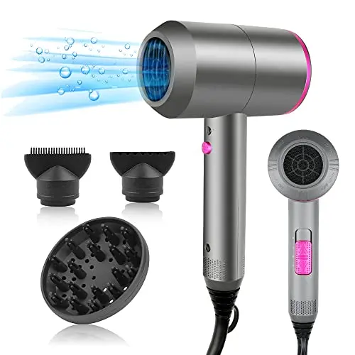 HappyGoo Haartrockner mit Ionen-Technologie und 3 Einstellungen – Grau
