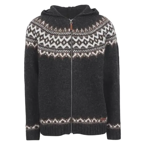 ICEWEAR Brynjudalur Woll-Cardigan mit Zip und Kapuze