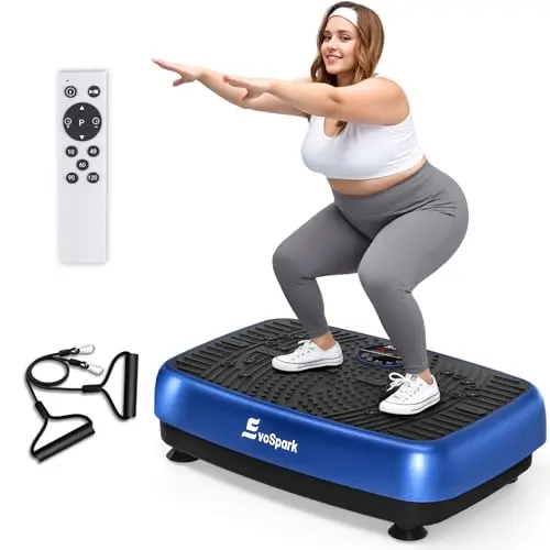 EvoSpark Vibrationsplatte - Ganzkörpertraining & Abnehmen, 450 LBS Power Plate, Doppelmotoren, Home Workout