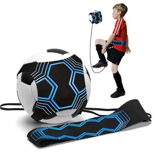 Piashow Fußball Kick Trainer - Verstellbares Trainingsgerät für Kinder und Erwachsene, ideales Geschenk für Fußballspieler