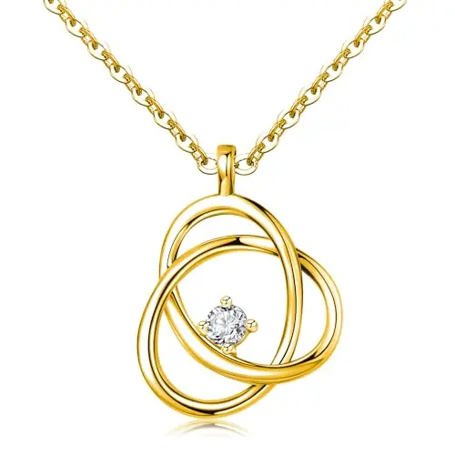 KENIY Zirkonia Anhänger Halskette Damen Silber Herz Charm 925 Freundschaftskette Geschenk für Frau oder Mama
