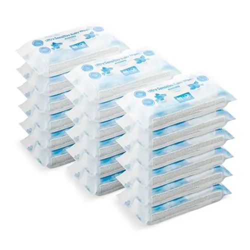 Amazon Ultra Sensitive Babyfeuchttücher 1080 Stück, unparfümiert, 18 Packungen