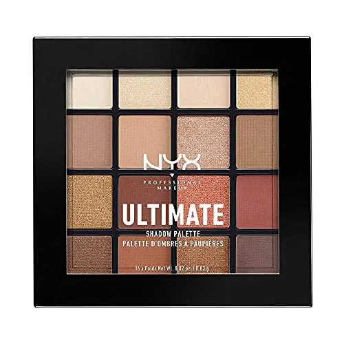 NYX Professional Makeup Lidschattenpalette 16 Farbtöne - Vegane Formel, Warm Neutrals
