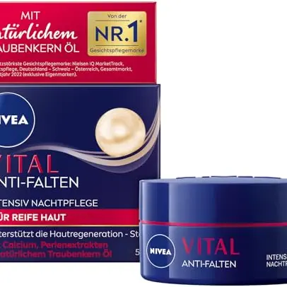 NIVEA VITAL Anti-Falten Nachtpflege für reife Haut, 50 ml