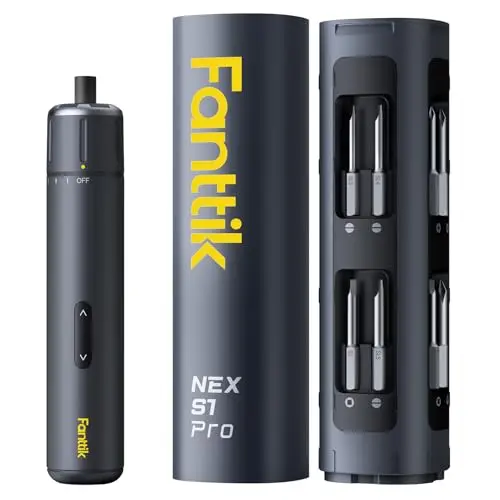 Fanttik S1 Pro Magnetischer Elektrischer Schraubendreher mit 16 Bits und 2000-mAh-Akku für Möbel- und Computerreparatur