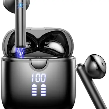 Bluetooth In-Ear Kopfhörer mit 48h Akku, Noise Cancelling, IP7 wasserdicht, kabellos, für Yoga, Reisen & Arbeit