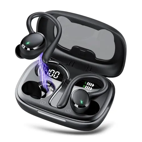 Bluetooth Sportkopfhörer, kabellos mit 72 Std Akku, IP7 wasserdicht, Tiefer Bass und Touch Control