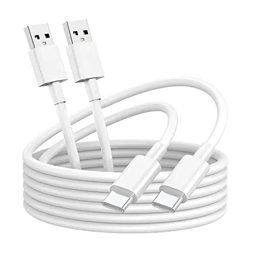 USB C Kabel 2M 2 Stück, Schnellladung kompatibel mit Samsung Galaxy S-Serie, Google Pixel, Huawei, HTC, LG, Weiß