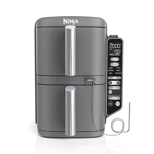 Ninja Double Stack XL Air Fryer Heißluftfritteuse, 9,5 L, vertikal, grau, für bis zu 8 Portionen