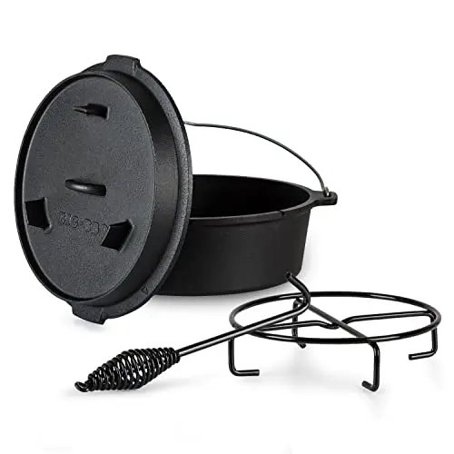 ToCis Big BBQ Dutch Oven Set Guernsey - 9qt Gusseisentopf mit Zubehör