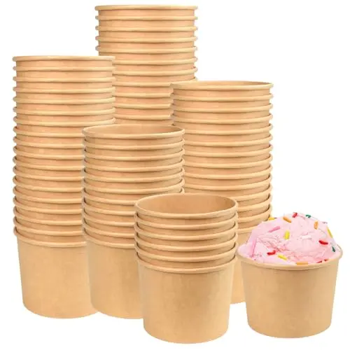 Kleemeiero 50 Stück Pappbecher 240ML Einweg Kaffeebecher für Heiß- und Kaltgetränke