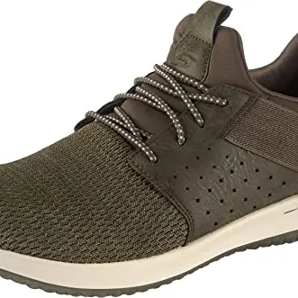 Skechers Herren Delson Camben Sneaker, Olive