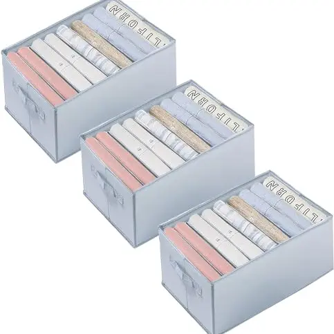 Schrank Organizer 3er Set für Jeans und Hemden - Kleiderschrank und Schubladen Organizer