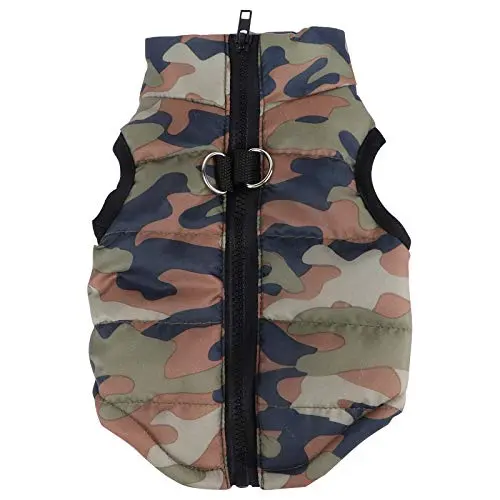 ROSENICE Hundejacke Winter Hundemantel Baumwolle Größe S (Tarnmuster)
