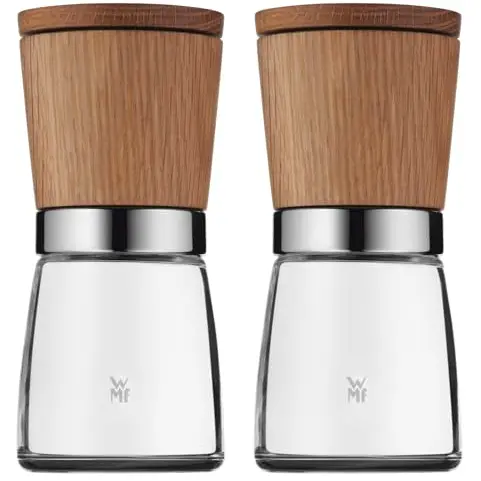 WMF Ceramill Nature Salz- und Pfeffermühle Set 2-teilig aus Holz, unbefüllt