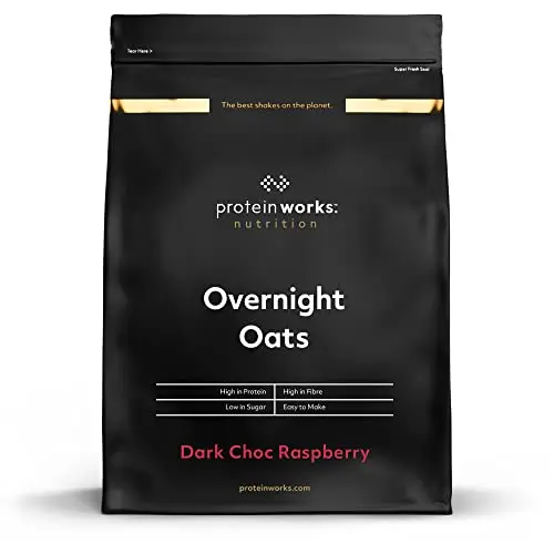 Protein Works Overnight Oats - Dunkle Schokolade & Himbeere | Proteinreiches Frühstück | 1kg