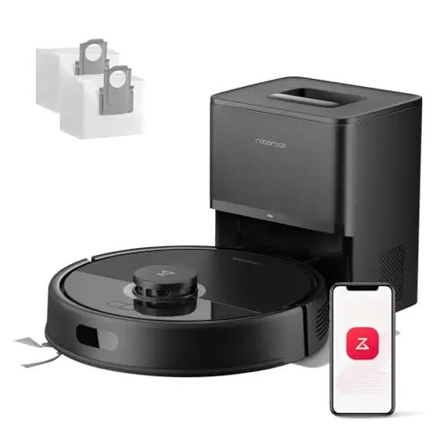 roborock Q7 L5+ Saugroboter mit Wischfunktion und Absaugstation, 8000Pa Saugkraft, für Teppiche und Tierhaare, Schwarz