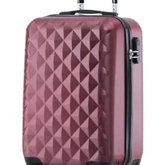BEIBYE Zwillingsrollen Hartschale Trolley Set M-L-XL (Weinrot)