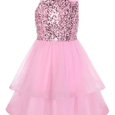 Prinzessinnen Kleid für Mädchen, A-Linie, festlich, hellrosa, für 14-15 Jahre