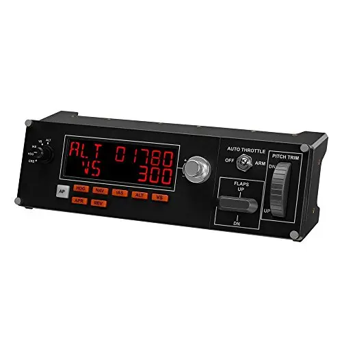Logitech G Saitek Pro Flight Multi-Panel - Flug-Simulator Autopilot-Controller mit LCD, Bedienelementen, USB, Schwarz