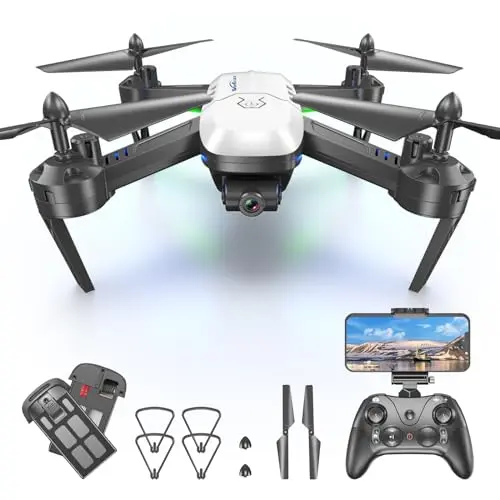 T6 Faltbare Kamera-Drohne 1080p mit 2 Akkus und Headless Modus - Ideal für Anfänger