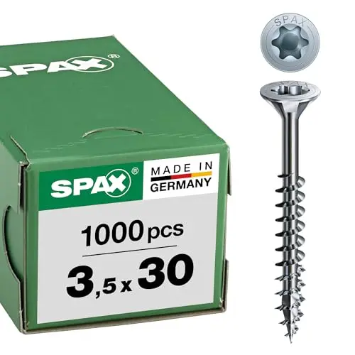 SPAX Universalschraube 3,5 x 30 mm, 1000 Stück, Senkkopf, T-STAR plus T20, WIROX