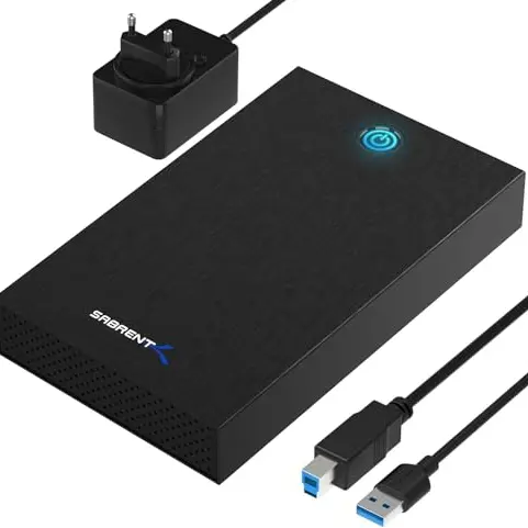 SABRENT Externes Festplattengehäuse / Dockingstation für 2,5" & 3,5" SATA HDD / SSD – USB 3.0 Gehäuse mit 5 Gbps, werkzeugfrei, LED, Plug & Play (EC-KSL3)