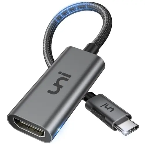 USB C auf HDMI Adapter 4K, kompatibel mit iPhone 15 Pro, MacBook, iPad, Galaxy und mehr