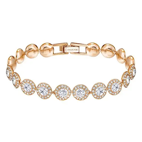 Swarovski Una Angelic Armband, rund, weiß, Roségold