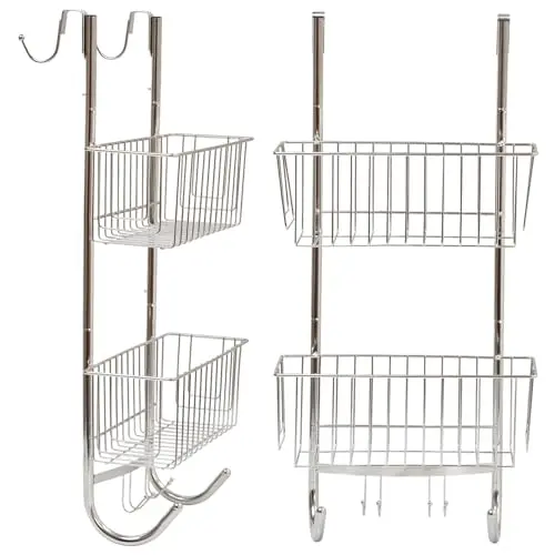 Bamodi Duschregal zum Hängen - Verchromte Duschablage mit einfacher Befestigung - 70 x 18,5 x 19 cm