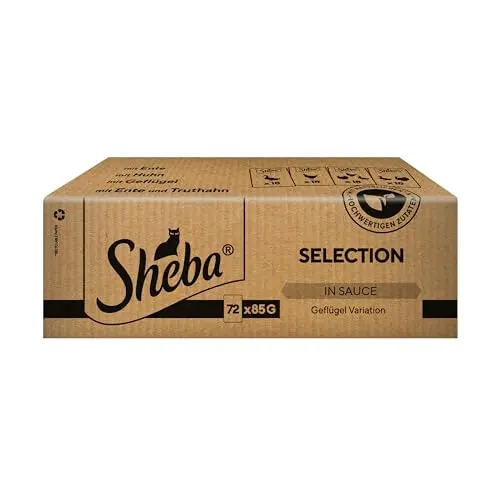 Sheba Selection in Sauce Katzenfutter Geflügelauswahl, 72 x 85 g