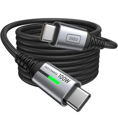 INIU USB C Kabel 2m 100W PD3.0 Schnellladekabel USB-C auf USB-C