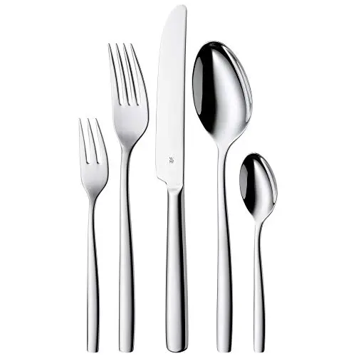 WMF Palma Besteck Set für 12 Personen – 60-teilig, polierter Edelstahl, spülmaschinenfest, inklusive Besteckkassette